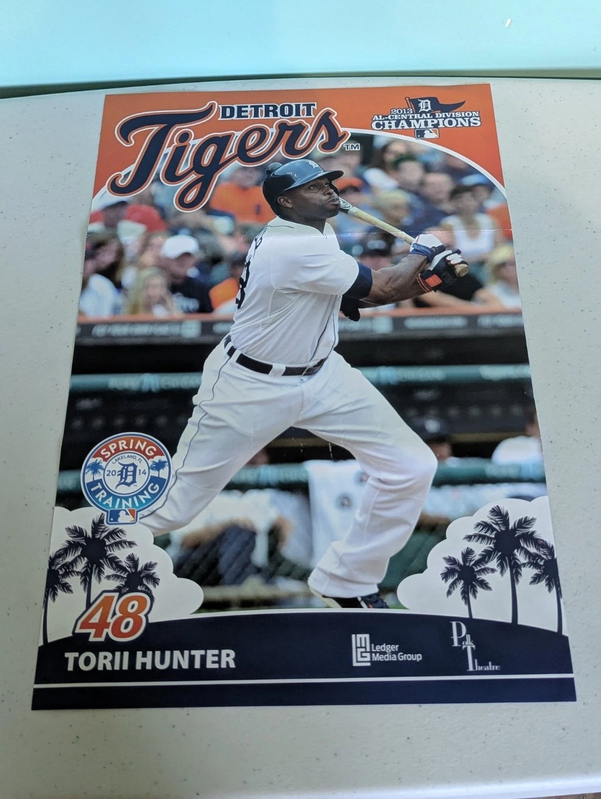 Detroit Tigers Poster #48 Torii Hunter 11x17 2014 Spring Training