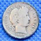 1900 - Barber Dime - Good -  #N1497
