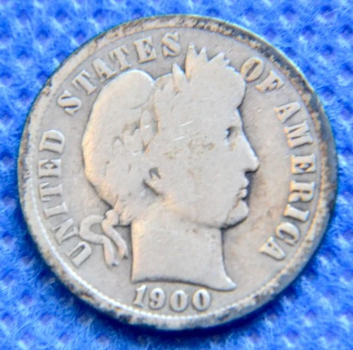 1900 - Barber Dime - Good -  #N1497