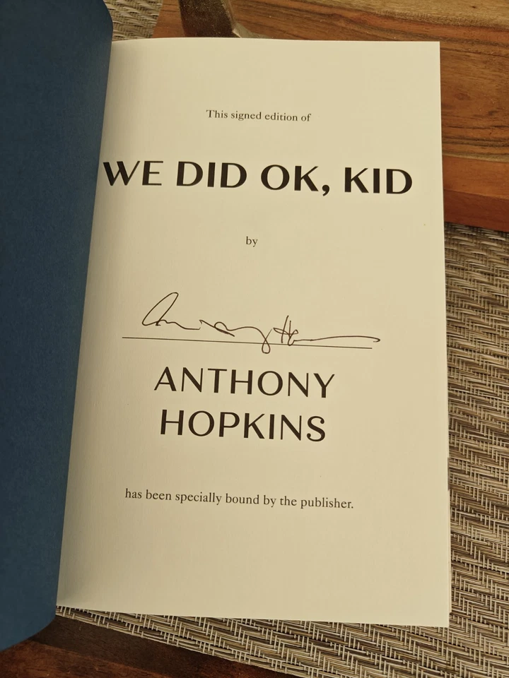 Sir Anthony Hopkins We Did Ok, Kid Signed Autographed Book - Image 2 of 4