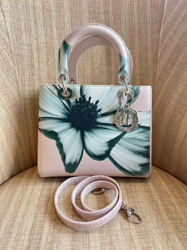 Christian Dior Lady Dior 5 Compartments Pink Floral Limited Edition Bag
