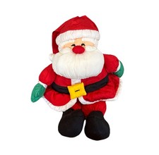 Vintage Hallmark Nylon SANTA CLAUS Plush Doll 12  Parachute Style Stuffed Toy