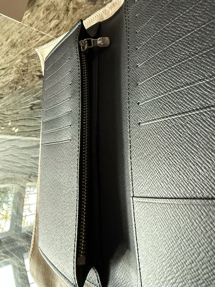 LOUIS VUITTON Damier Graphite Portefeuille Brazza Geldbörse N62665, Schwarz PVC - Image 4 of 4