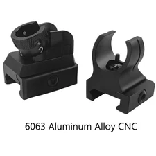 T actical Alloy Low Profile Front & Rear Sights For P icatinny D iopter S cope