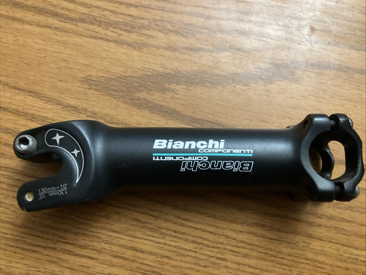 Potence Vintage Bianchi ITM 25,4 Mm - Noire - 130 Mm - Pour Vélo Route/VTT
