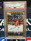 2024 Topps Chrome Bo Nix Rookie Auto Gold Geometric #49/50 PSA 8