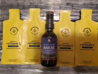 Wishgarden Herbs Kick Ass Immune 2 oz Pump exp. 2/29 with $10 of FREE VITAMIN C!