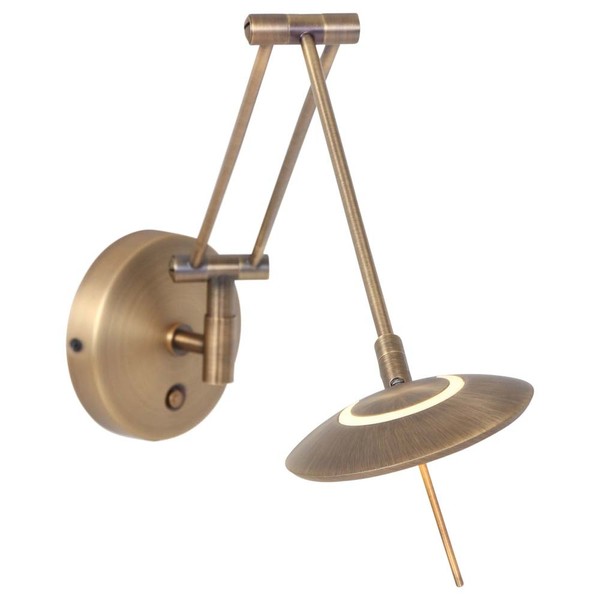 Wandlampe Wandleuchte Leselampe Verstellbar Led Schlafzimmerlampe Bronze L 53 Cm-image