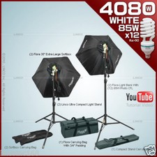 PHOTO LIGHTING 4080w SOFTBOX FLUORESCENT CONTINUOUS KIT LINCO FLORA COOL