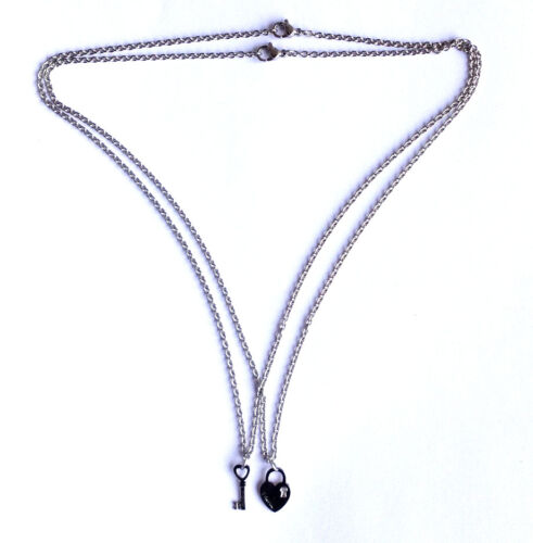 High Quality 316L Stainless Steel Best Friend Lock & Key Necklace Set $60 Retail - 第 1/2 張圖片