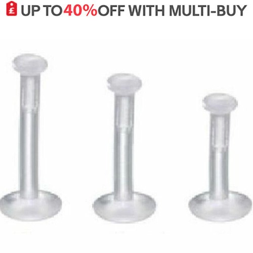 6 Pc 2Mm Clear Cz Push In Stud Lip Labret Monroe Ear Cartilage - Foto 11