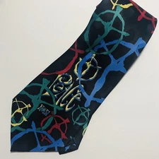 Appointed Apparel Men Neck Tie PEACE Themed Black Classic 57"