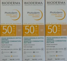 3 x Bioderma Photoderm Cover Touch Mineral Light Tinted SPF 50 40ML