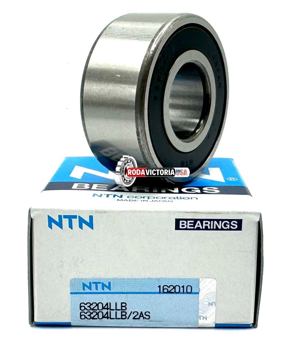 NTN JAPAN 63204 LLB DEEP GROOVE BALL BEARING, RUBBER SEALED