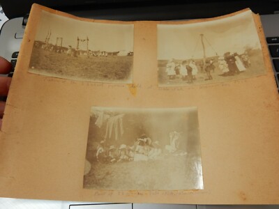 Debe Nek AmahlathI, Südafrika 1905 Ära verblasstes Foto TRIO AUF SEITE  