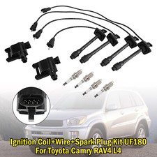 Ignition Coil+Wire+Spark Plug Kit UF180 Pour Toyota Camry RAV4 L4