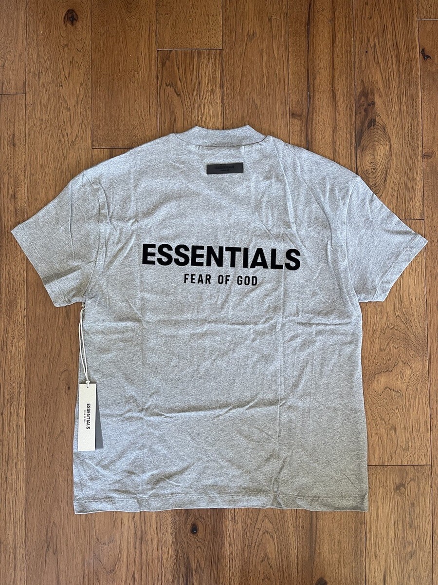 NEW Fear Of God Essentials Dark Oatmeal Short Sleeve T-Shirt NEW Fear Of God Essentials Dark Oatmeal Short Sleeve T-Shirt