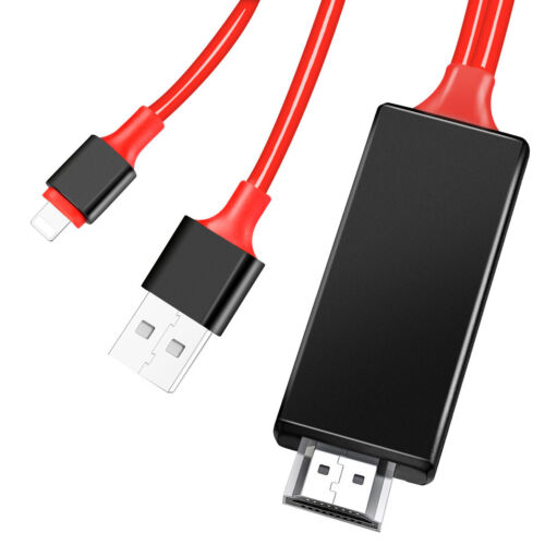 HDMI Mirroring Cable Phone to HDTV Adapter For iPhone 14/13/12/11/XS/Max/XR 67/8 - Picture 15 of 24