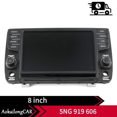 8'' Media SAT NAV Display Screen Mechanical Button OEM 5NG919606 For VW Golf 7