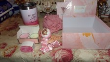 ROSE ESSENTIAL SOAP GIFT BOX SET ROSE FRAGRANCE CANDLES OIL SOAP SPONGE CUP CARD