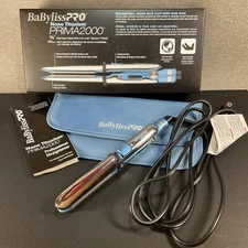 BaByliss PRO Nano Titanium PRIMA2000 3/4" Flat Iron Travel Size Mini Blue