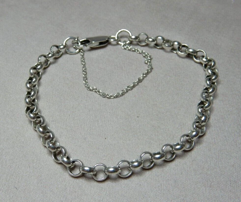 Sterling silver shop link bracelet