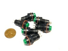 6 Pieces Green normally open NO Push Button Momentary OFF ON Switch 10mm C39