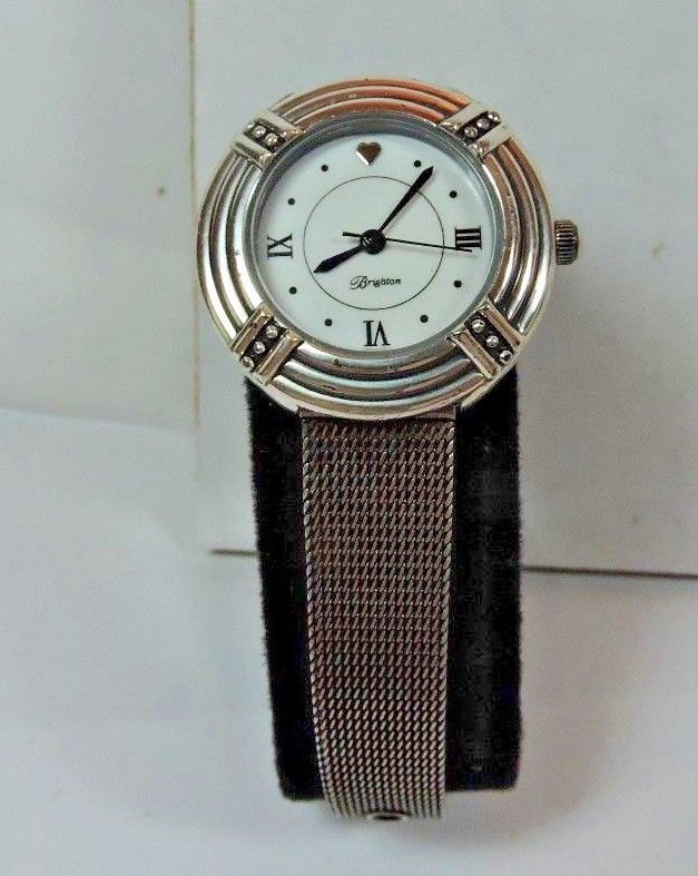 Brighton Soho Watch Silver Mesh Band Roman Dial New Battery Gift Pouch Y2K Brighton Soho Watch Silver Mesh Band Roman | Mercari main image 4
