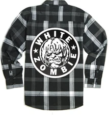 WHITE ZOMBIE  Heavy Metal Band Men's Plaid Flannel (Multiple Variations