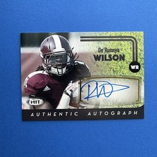 2016 SAGE HIT Black #A12 De'Runnya Wilson AUTO Signed Autographed Rookie Card RC. rookie card picture
