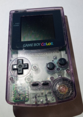 Nintendo Game Boy Color Atomic Purple Clear CGB-001 Tested