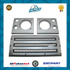 Anteriore Griglia E Bordo Kit Argento Per Land Rover Defender XS - Ricambio N.