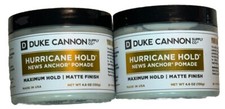 Set Of 2 Duke Cannon Hurricane Hold News Anchor Pomade 4.6 oz Maximum Hold Matte