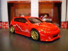 SUBARU WRX STI CUSTOM EDITION 1/64 HW CUSTOM GOLD SPOKE WHEELS AND PIRELLI TIRES