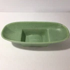 McCoy Vintage Pedestal Planter 1603 Green Speckled Dish