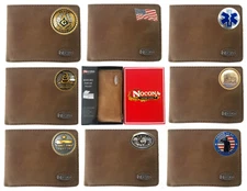 Nocona Soft Brown Leather Signature Bi-fold Wallet – Customizable 