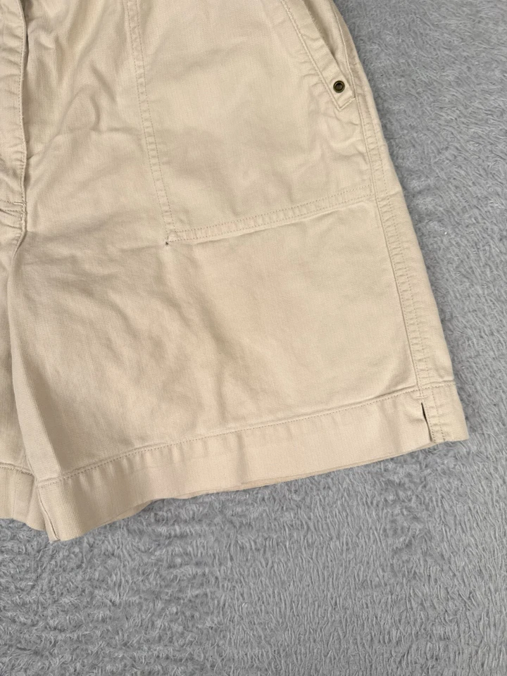 VINTAGE Lauren Ralph Lauren Shorts Womens 8 Beige Cargo LRL 100% Cotton READ ME - Image 2 of 4