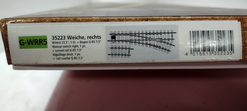 PIKO ~ Right Hand Switch Turnout Track R5 22.5° ~G Scale with motor - Picture 3 of 3