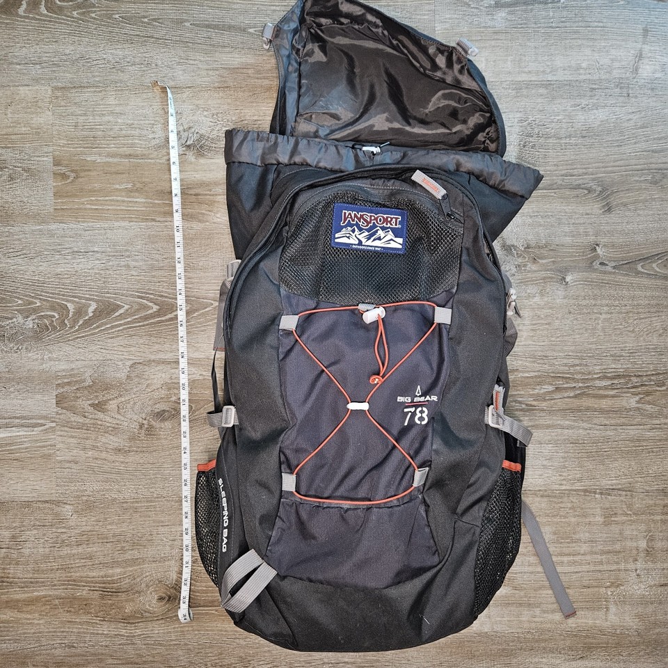 JanSport Hiking Backpack Big Bear 78 Aluminum Frame with Sleeping Bag