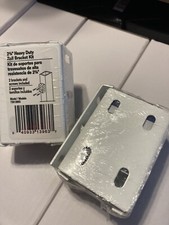 Outdoor Garden Fence Rail 4 Bracket LOT OF 2 HeavyDuty White Metal Aluminum B1