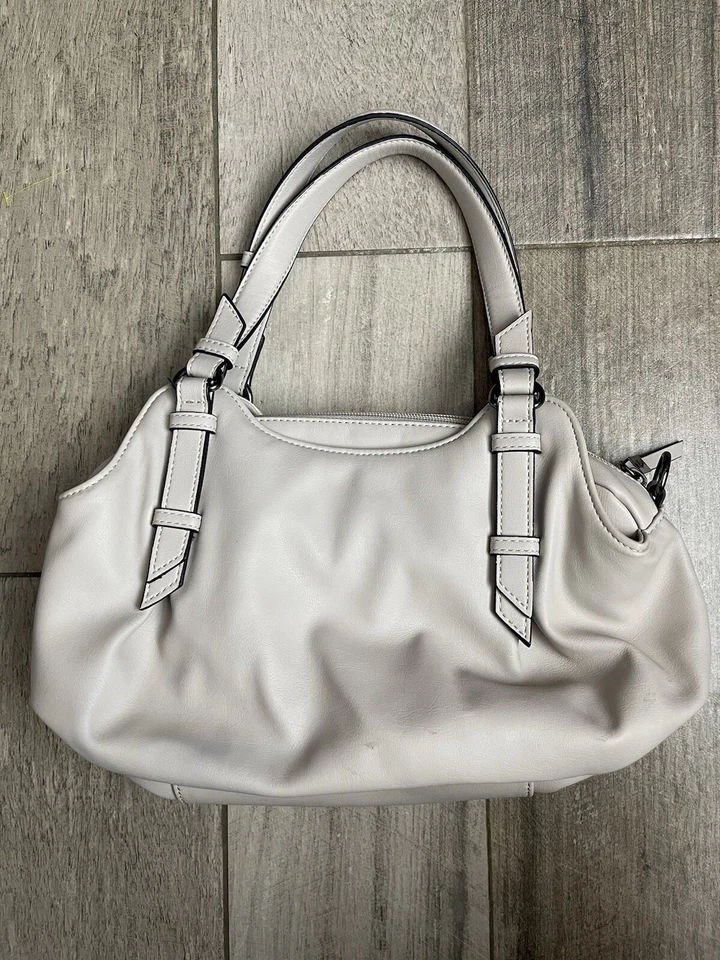 Simply Vera Wang Over Shoulder Hand Bag Tote Purse Light Purple Floral Mid Size - Image 2 of 4