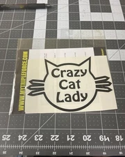 Crazy cat lady funny vinyl decal car bumper sticker 289