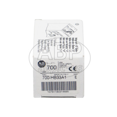 NEW ALLEN-BRADLEY 3PDT PLUG-IN RELAY 700-HB33A1 120VCOIL 15AMP NIB