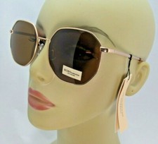 BCBGGeneration Women's Oversized Rose Gold Sunglasses Geometric Brown Lenses