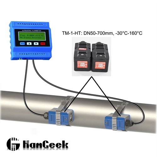 TUF-2000M Modular Ultrasonic Liquid Flow Meter -30℃~160℃ w/ Caliber Transducer - Picture 5 of 6