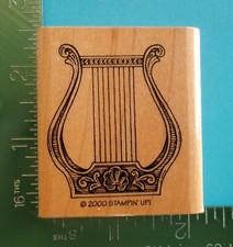 Stampin Up LYRE MUSIC INSTRUMENT Rubber Stamp