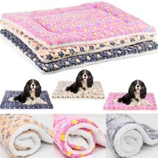 Pet Bed for Dog Cat Crate Mat Soft Warm Pad Liner Home Indoor Outdoor Cute Print