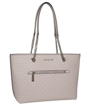 Michael Kors Damen Tasche Bag JET SET ITEM MD FRNT ZP CHN TOTE light sand