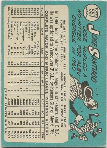 1965 Topps Baseball Singles - Pick Your Card -- 371 to 598 -- High Numbers - Picture 361 of 499