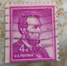 Abraham Lincoln 4 cent stamp purple very rare, Gem! VERY RARE Mint condition. 